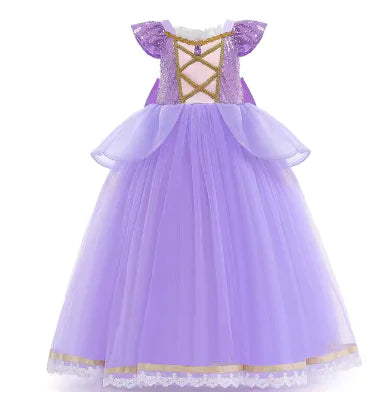 Disney Girls Princess Costume: Elsa, Anna, Jasmine, Rapunzel Dress for Kids - Trendy Sassy Stylish