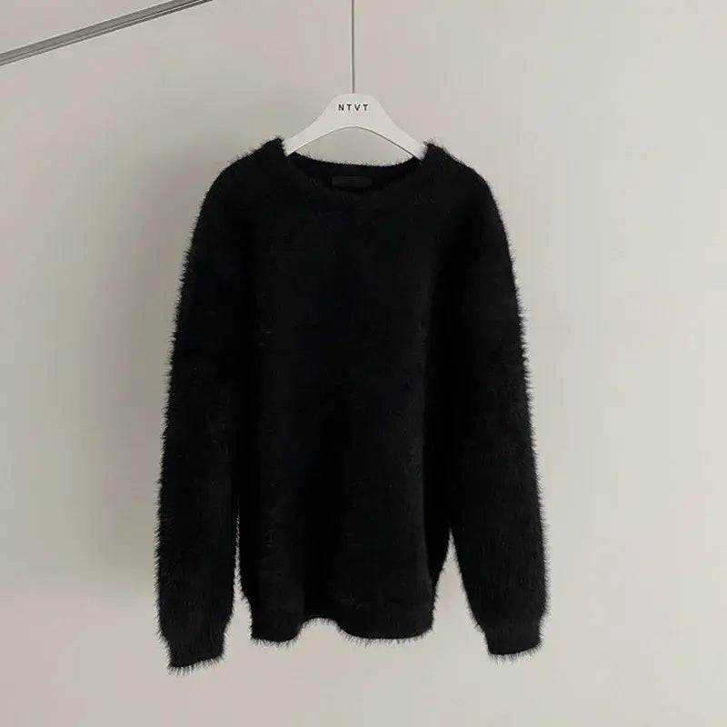 Men's Mink Wool Knit Pullover - Trendy Sassy Stylish