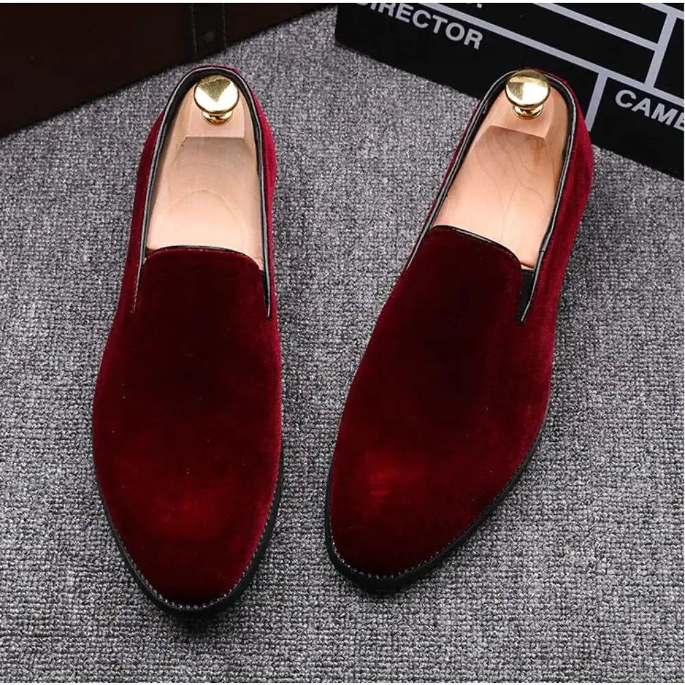 Red Bottom Suede Loafers for Men - Trendy Sassy Stylish