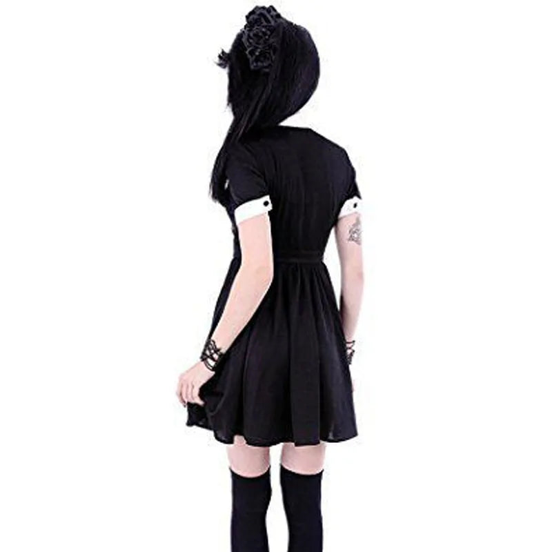 Women Moon Short Sleeve Dress