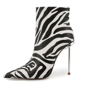 Zebra Print Ankle Boots - Trendy Sassy Stylish