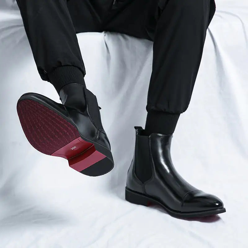 Red Bottom Chelsea Boots For Men - Trendy Sassy Stylish