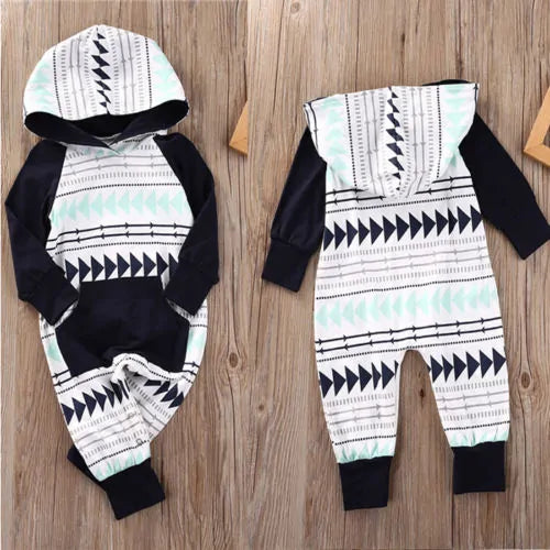 Infant Rompers Jumpsuit Hooded Clothes - Trendy Sassy Stylish