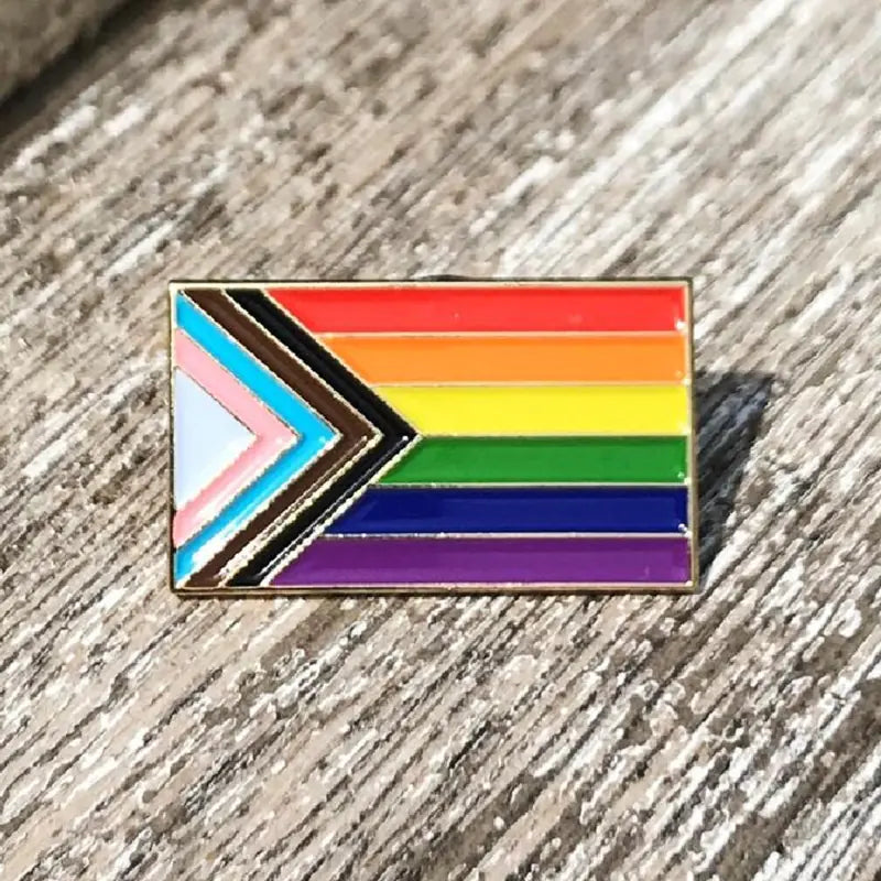 Progress Pride Flag Pin - Trendy Sassy Stylish