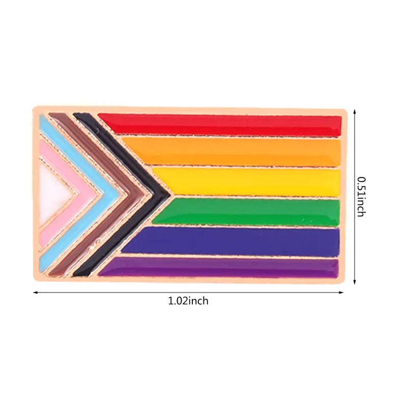 Progress Pride Flag Pin - Trendy Sassy Stylish