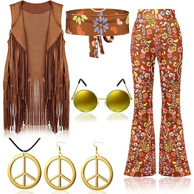 Hippie Disco 60s 70s Cosplay Costume for Women - Trendy Sassy Stylish