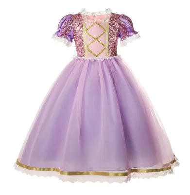 Disney Girls Princess Costume: Elsa, Anna, Jasmine, Rapunzel Dress for Kids - Trendy Sassy Stylish