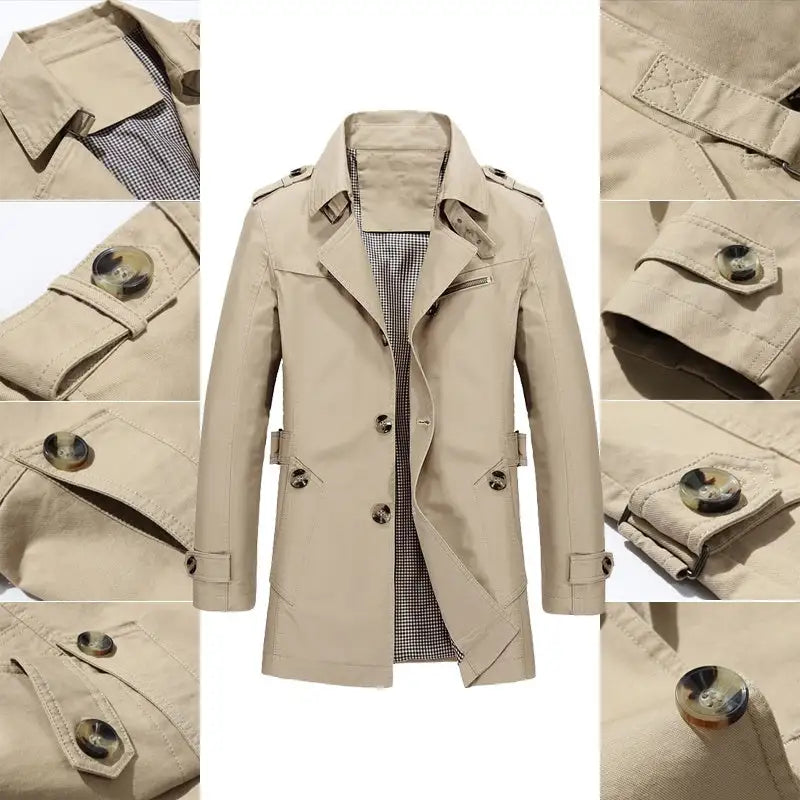 Long Business Jacket for Men In Pure Cotton - Trendy Sassy Stylish