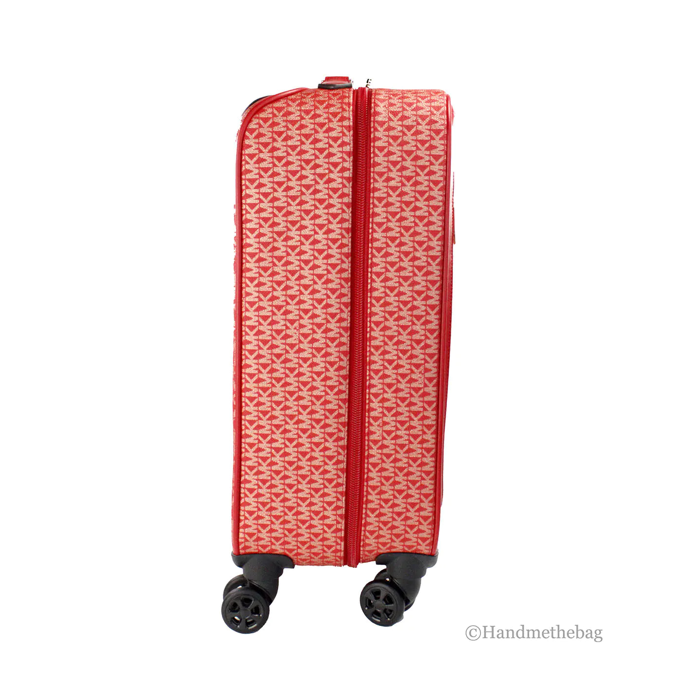 Michael Kors Travel Small Red Trolley Rolling Suitcase - Trendy Sassy Stylish