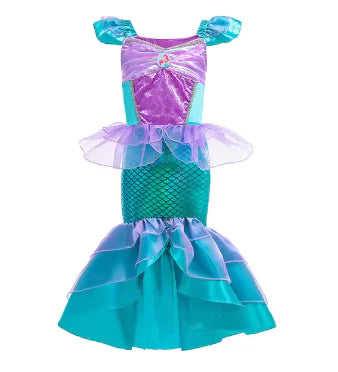 Disney Girls Princess Costume: Elsa, Anna, Jasmine, Rapunzel Dress for Kids - Trendy Sassy Stylish