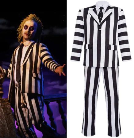 Ultimate Beetlejuice Cosplay Costume – Channel Your Inner Michael Keaton! - Trendy Sassy Stylish