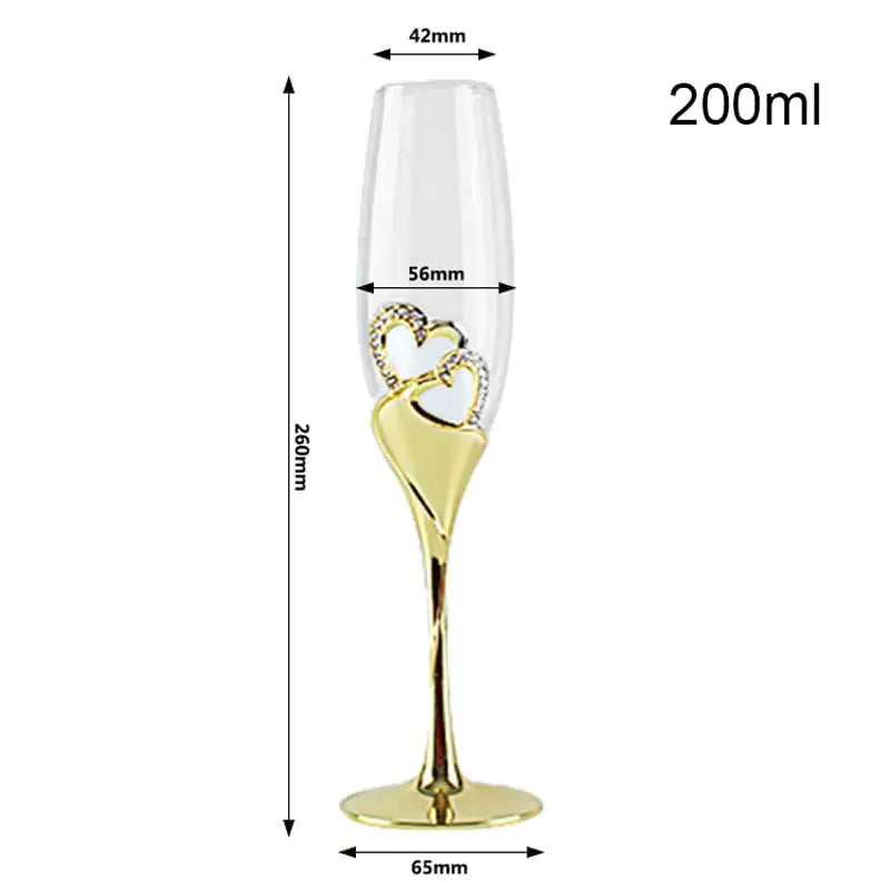 Crystal Wedding Champagne Glasses - Trendy Sassy Stylish