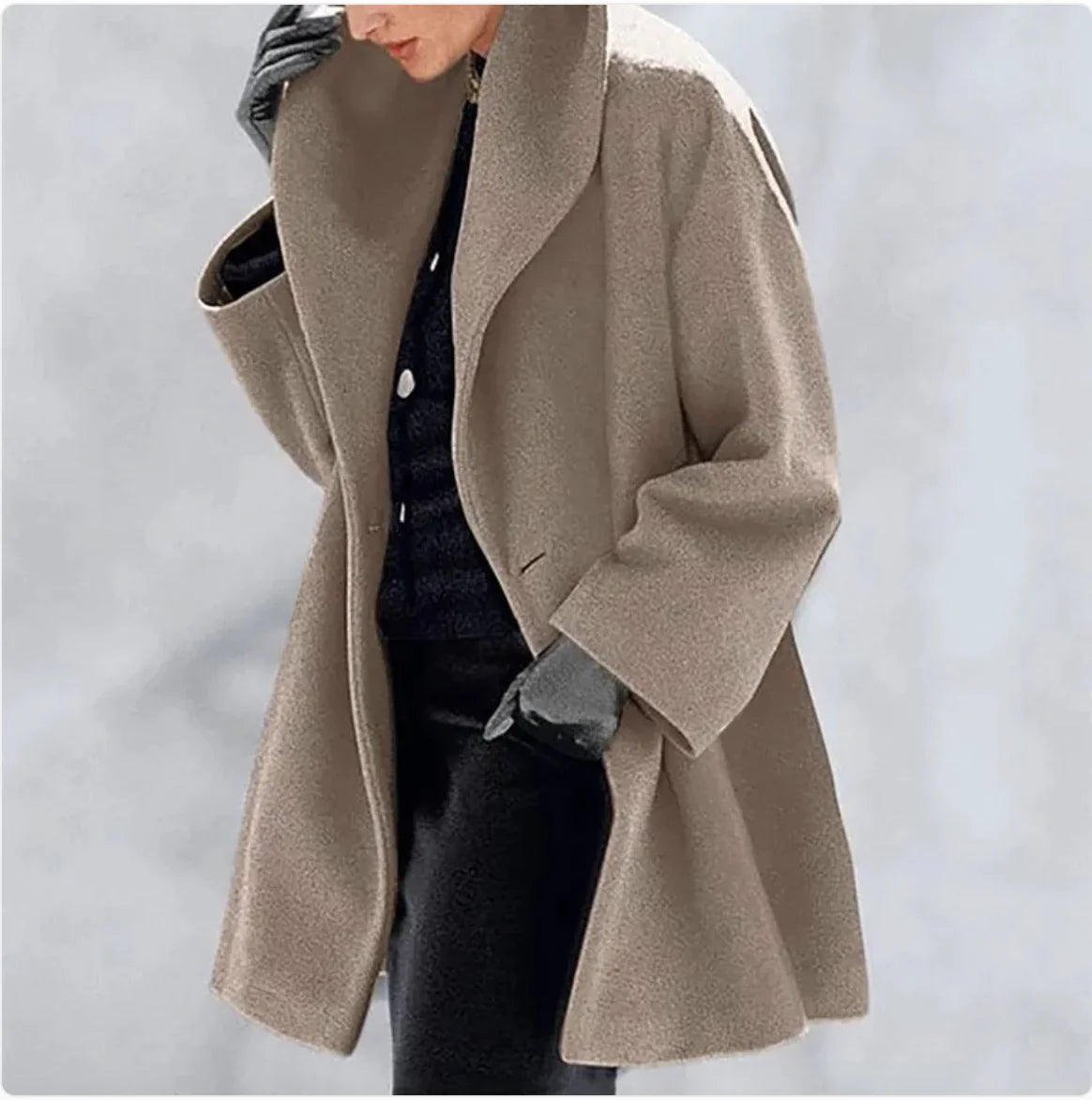 Round neck loose hooded woolen cloth - Trendy Sassy Stylish