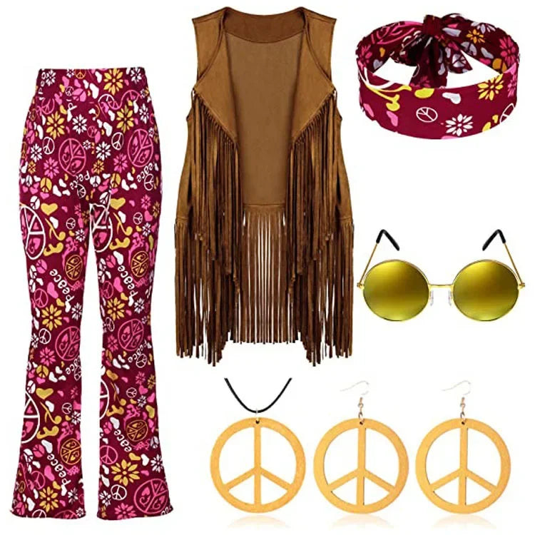 Hippie Disco 60s 70s Cosplay Costume for Women - Trendy Sassy Stylish