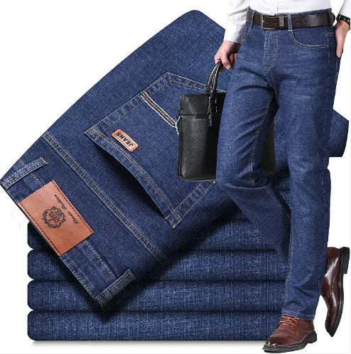 Men's Loose Fit Straight-Leg Jeans - Trendy Sassy Stylish