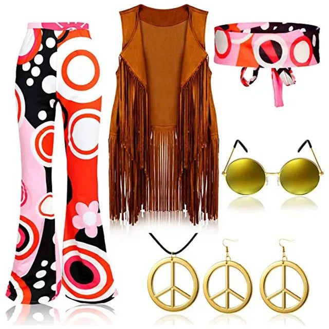 Hippie Disco 60s 70s Cosplay Costume for Women - Trendy Sassy Stylish